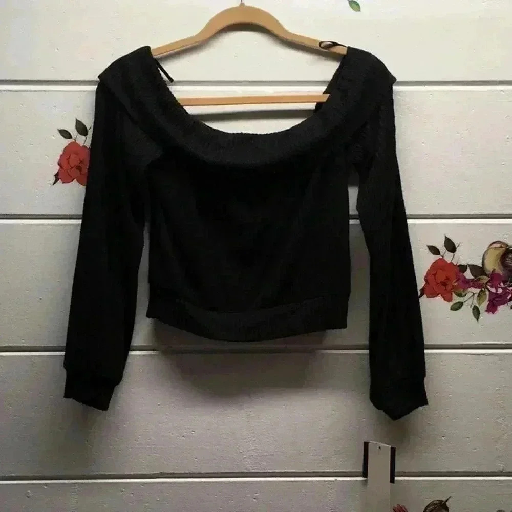Crop sweater size medium Kingston grey